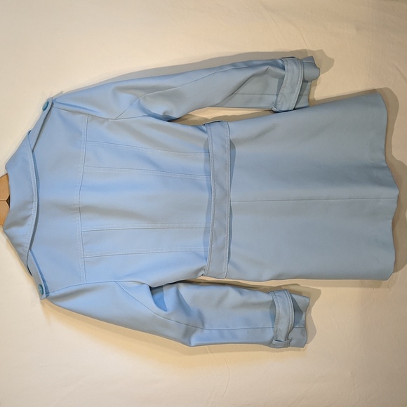 Vintage 70's baby blue shirt trench coat by Surrey Classics - Picture 2 of 9